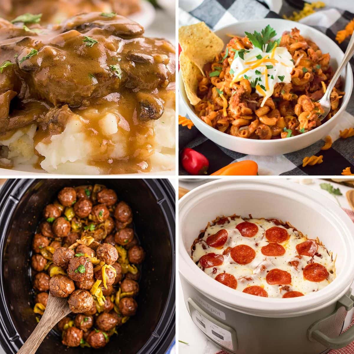 Crockpot recipes collage.
