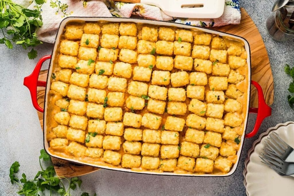 Chicken tater tot casserole.