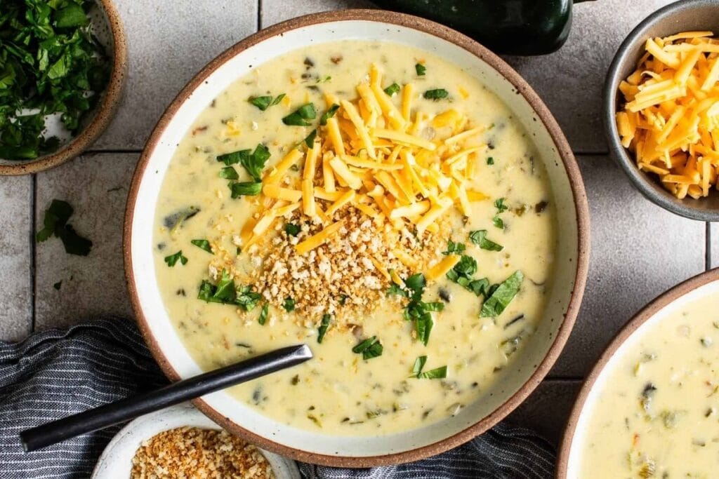 A bowl of relleno soup.