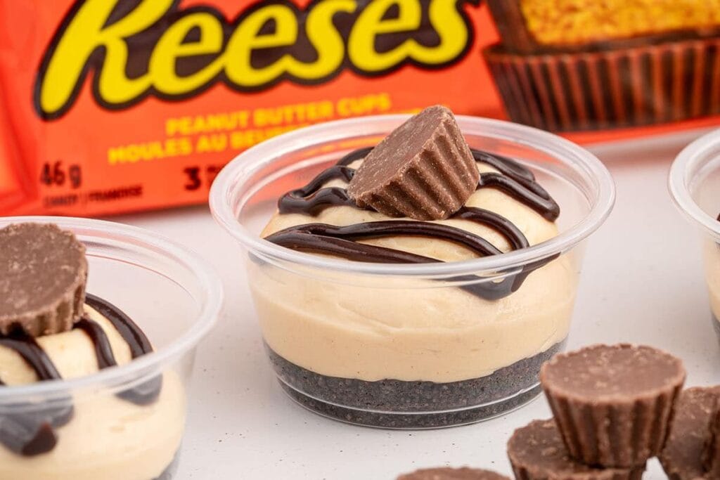 Chocolate peanut butter cups with Reeses.