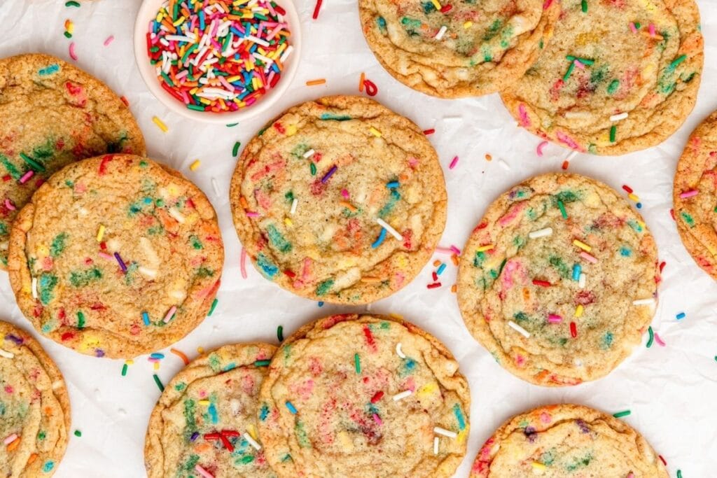 Sugar cookie with srpinkles.
