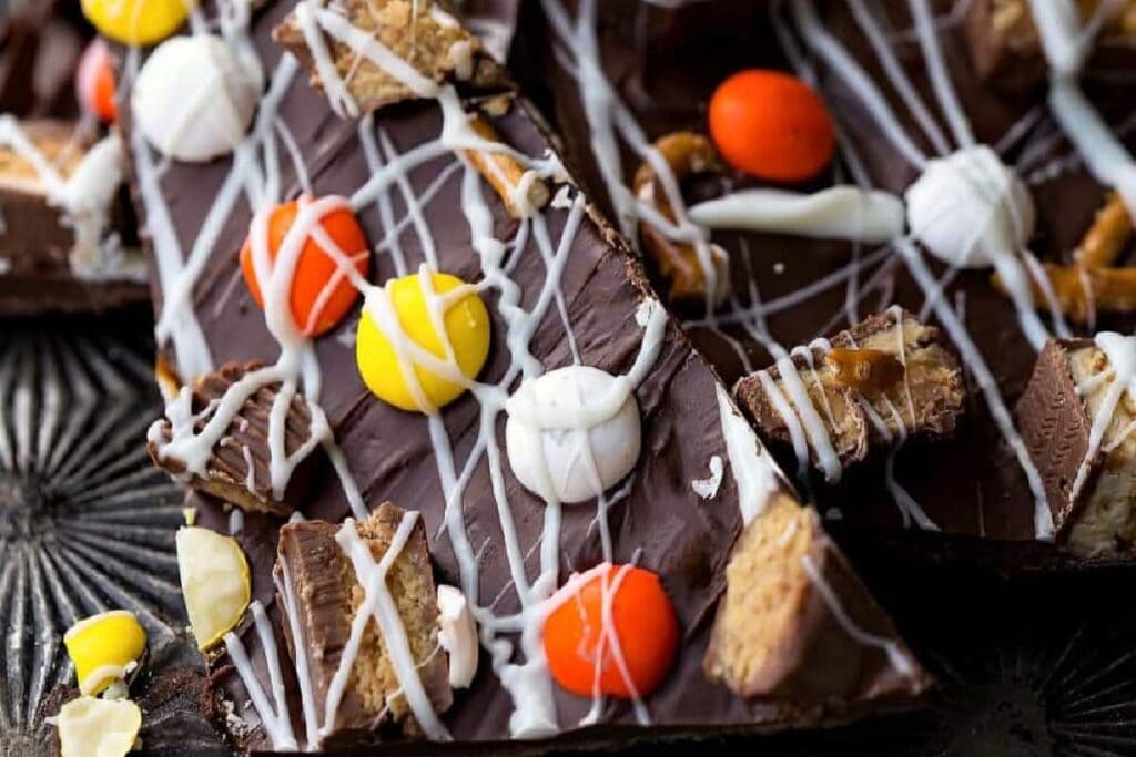 Close up shot of Halloween barks.