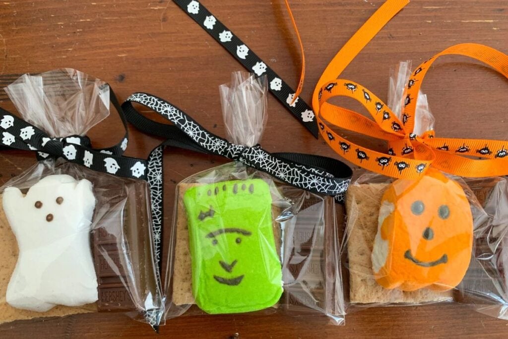 Halloween s'mores close up shot.