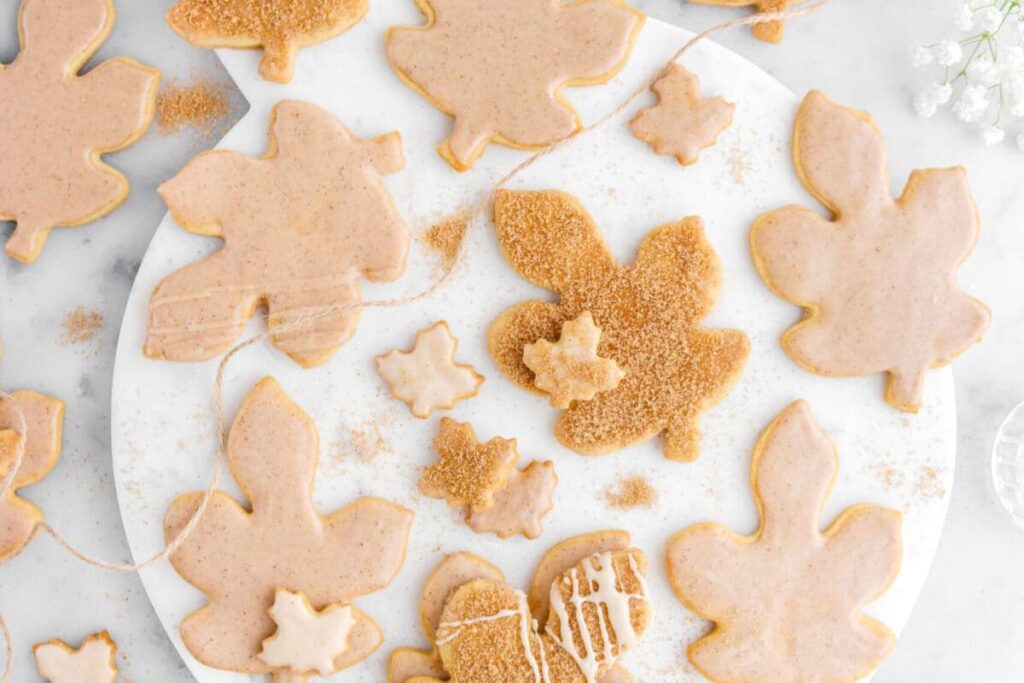 Sugar cookies on a plate.