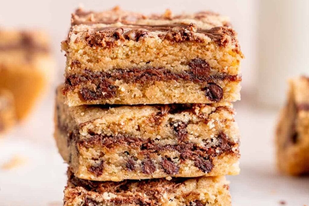 Nutella bars close up shot.