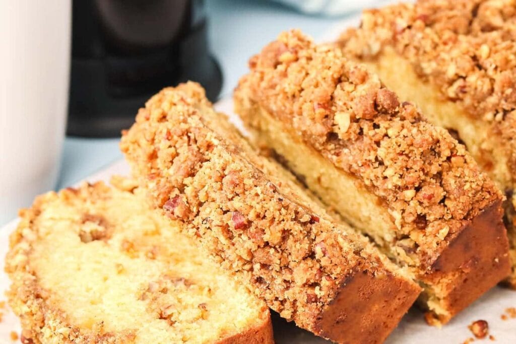 Slices of pecan bread.