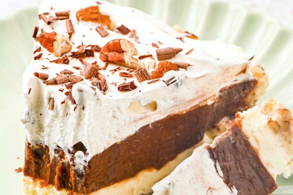 Close up shot of possum pie.