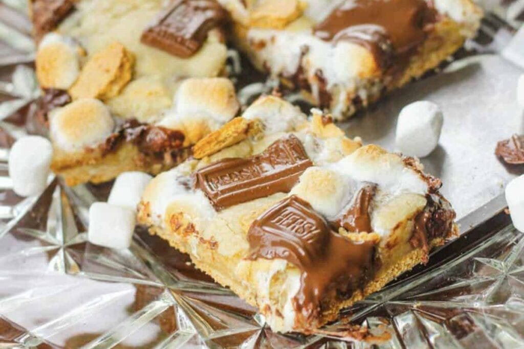 S'mores cookies with hershey's.