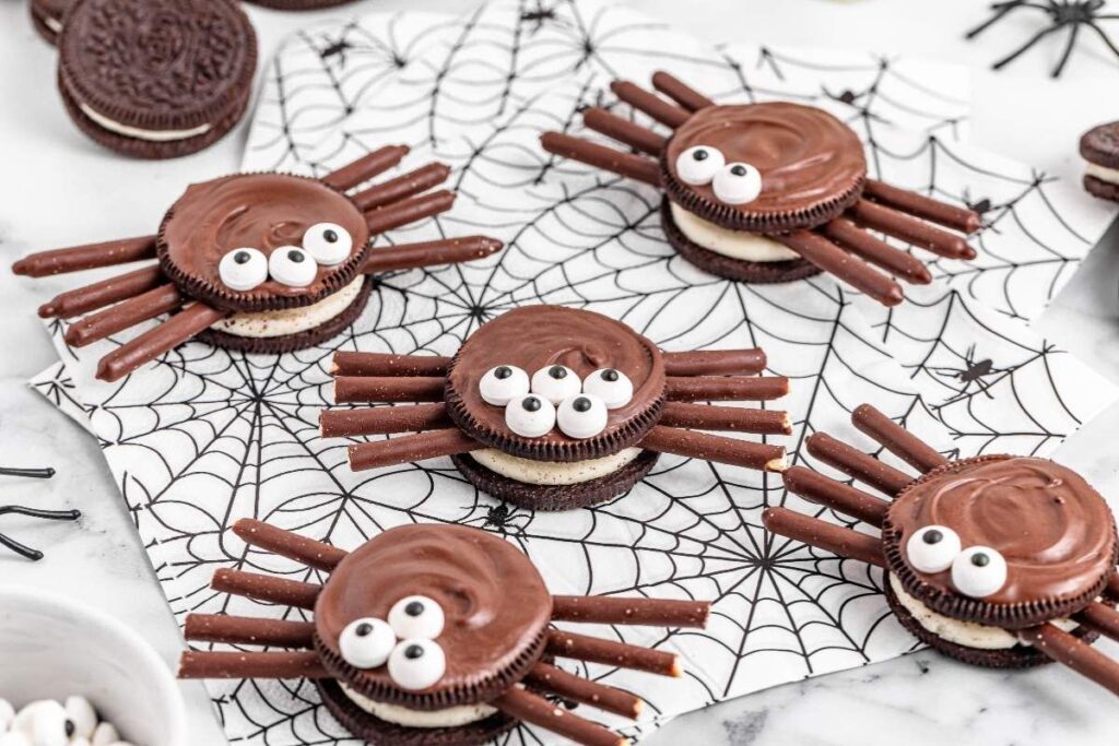 Spider Oreos close up shot.