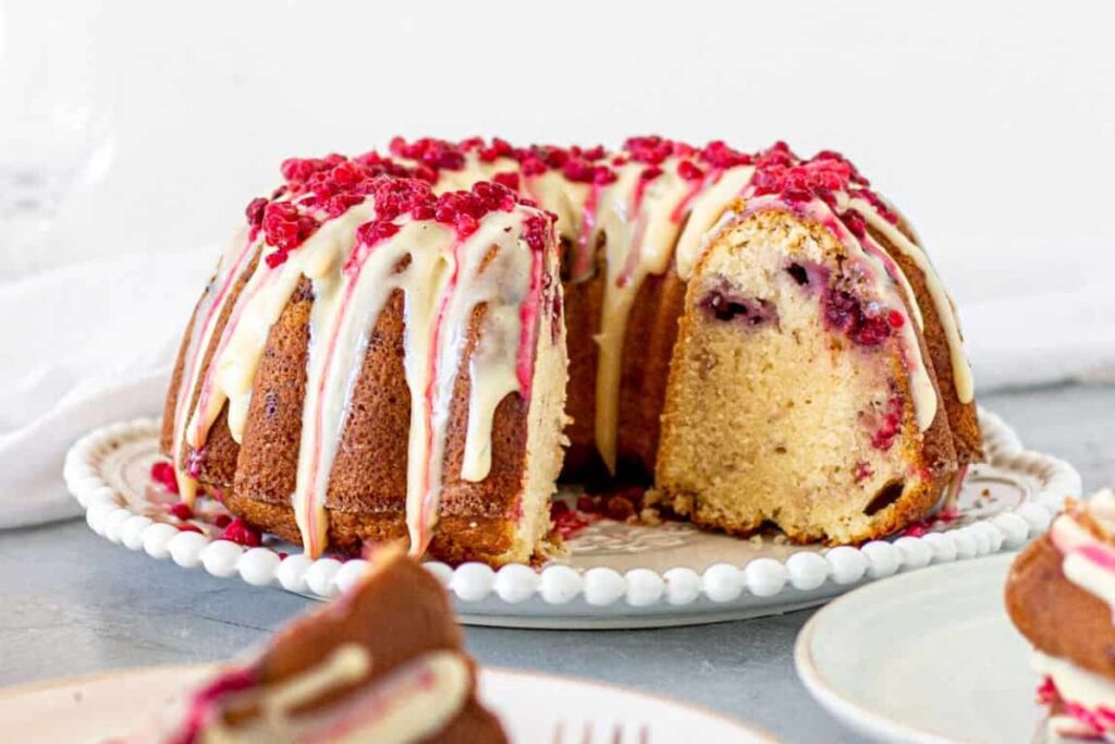 Bundt cake close up shot.