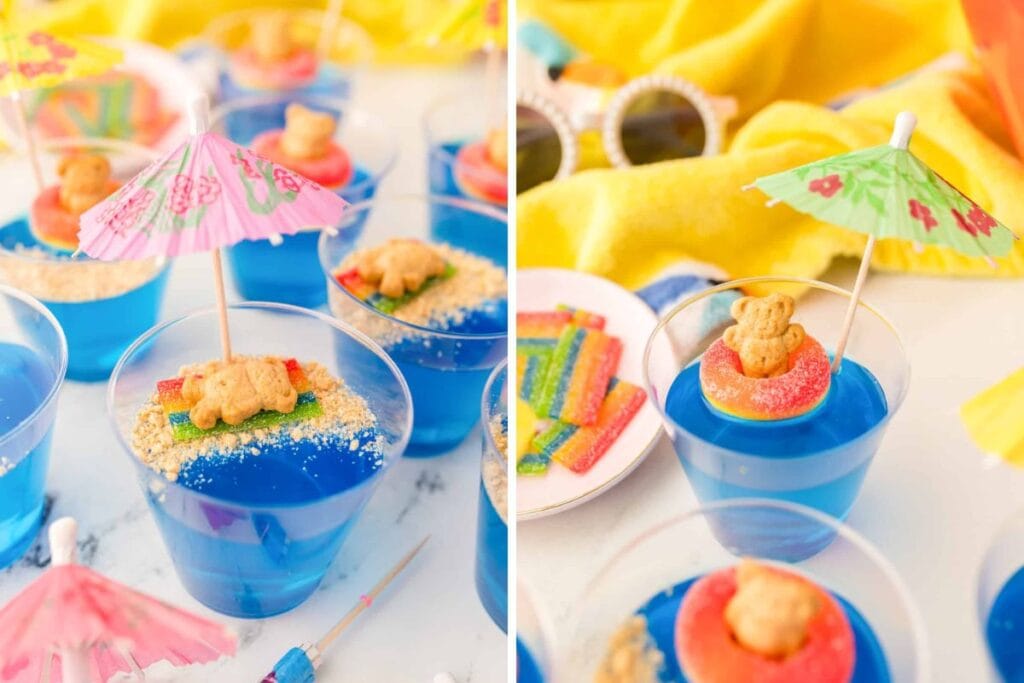 Beach jello cups.
