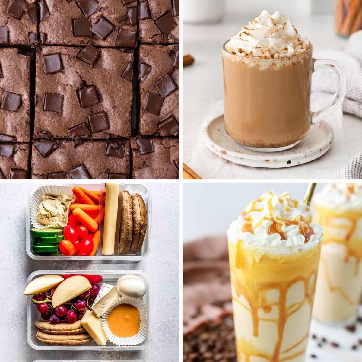 Copycat starbucks food and drink collage