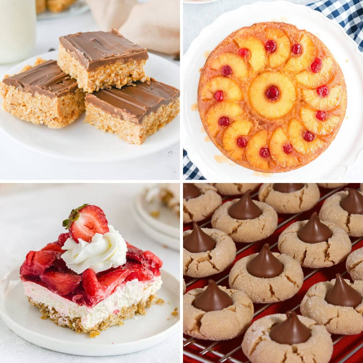 Collage of classic boomer desserts.
