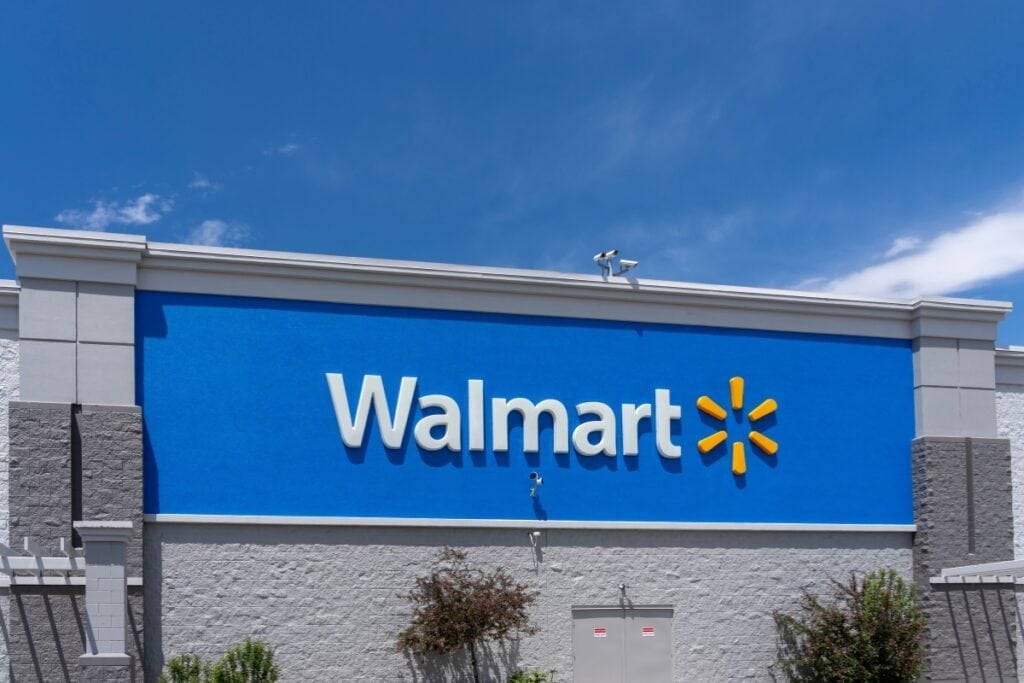 Walmart corporate office building exterior with logo.