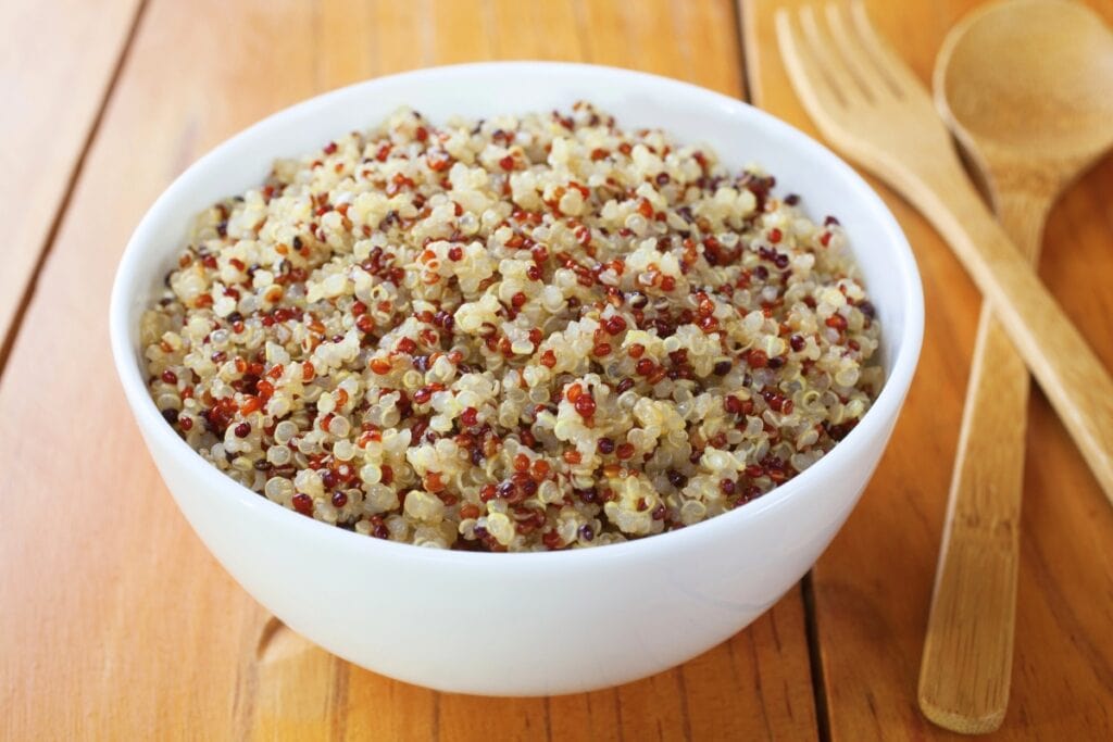 Quinoa in a bowl.