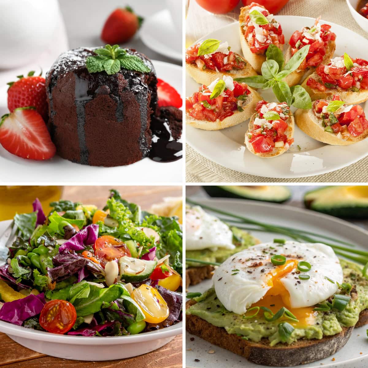 Collage of restaurant menu rip-offs.