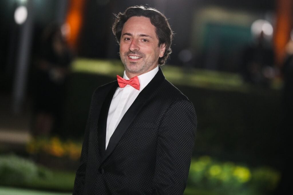 Sergey Brin wearing a suit.