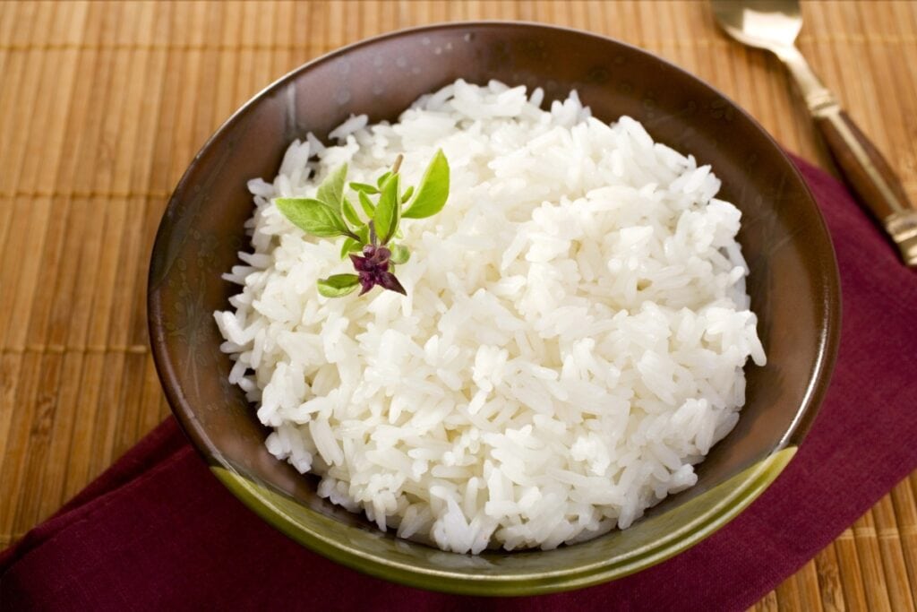Rice in a bowl.