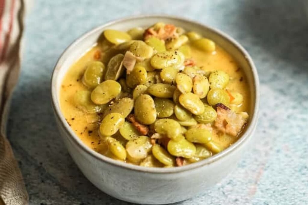 Southern butter beans served in a bowl.