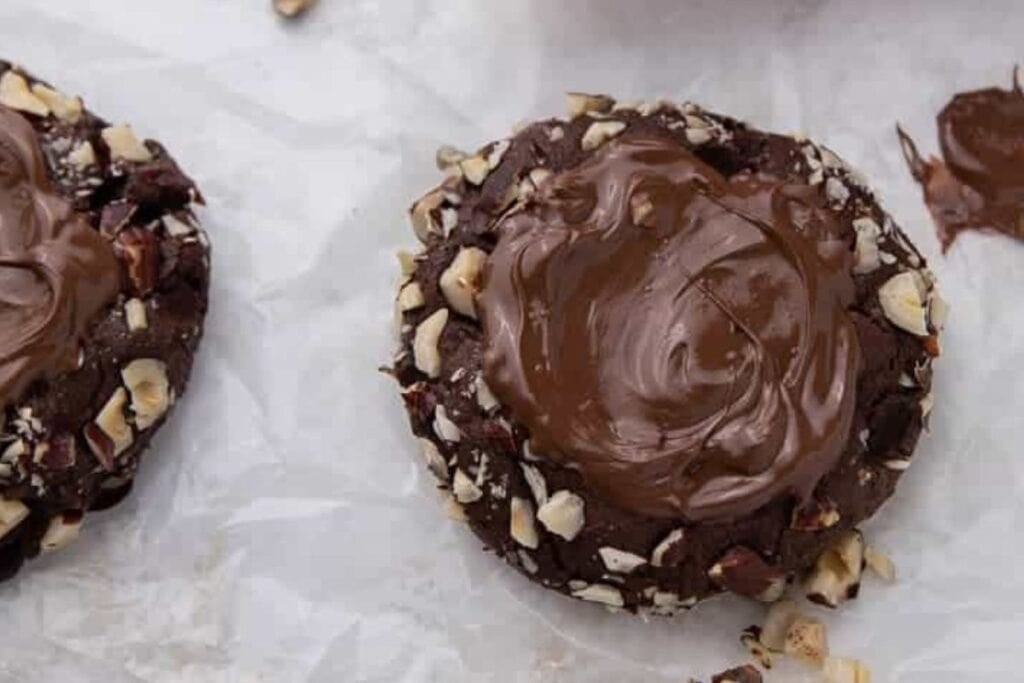 A close up shot of crumbl cookies.