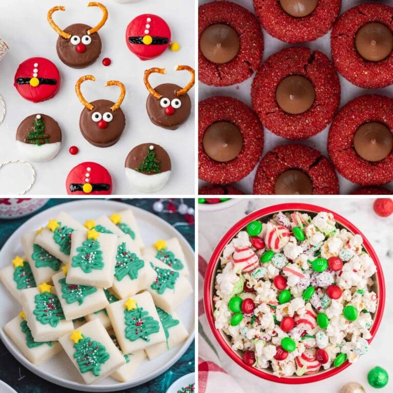 Christmas bake sale collage.