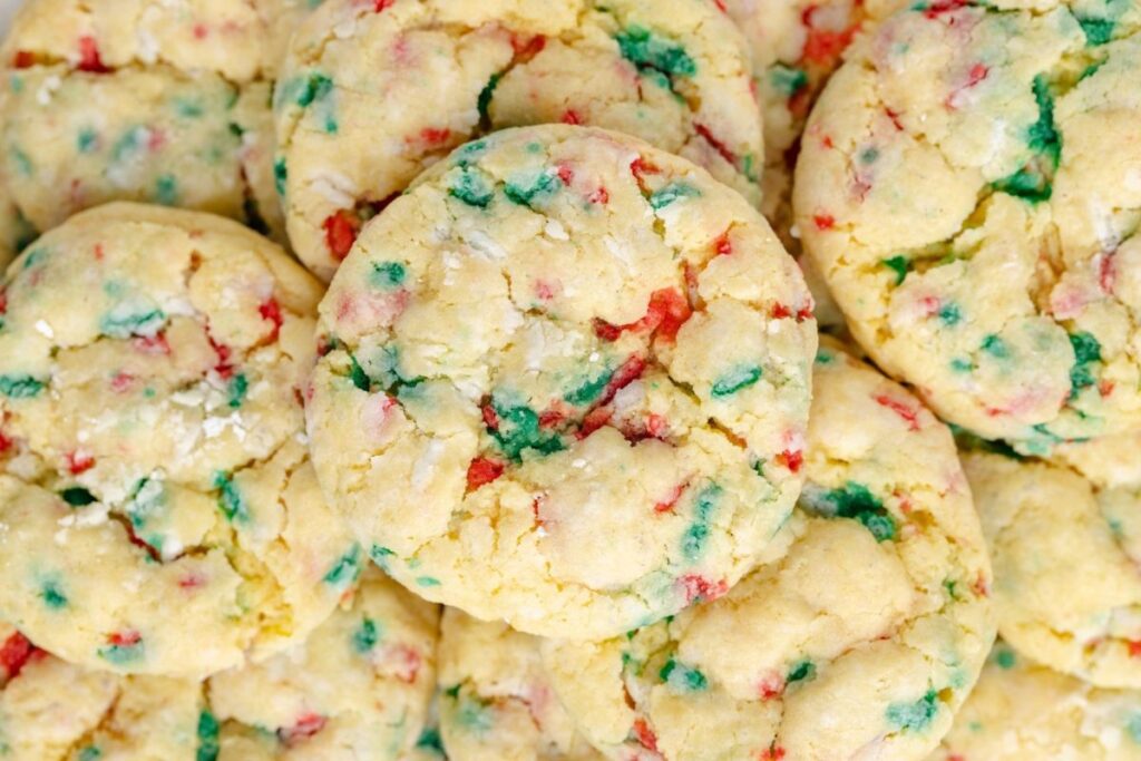 A close up shot of butter cookies.