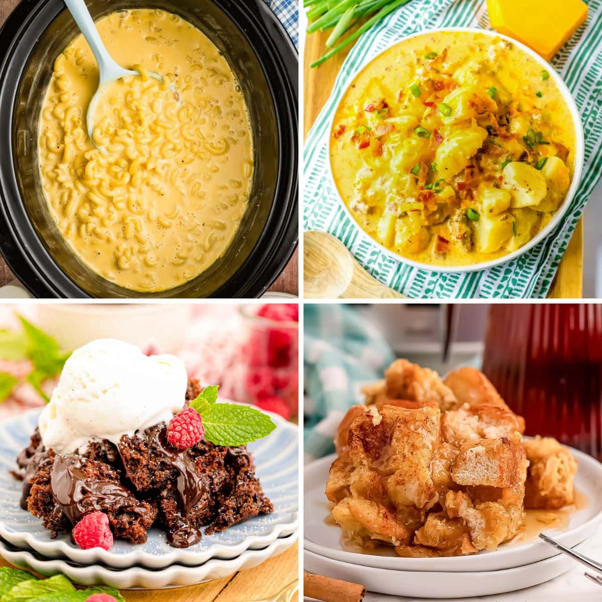 Crockpot recipes collage.