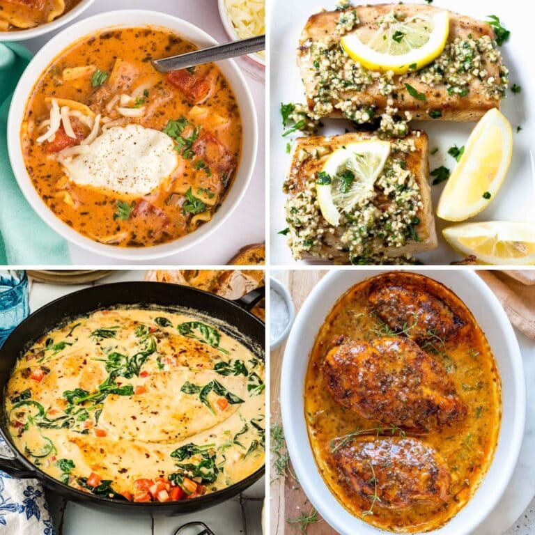 Easy dinners collage.