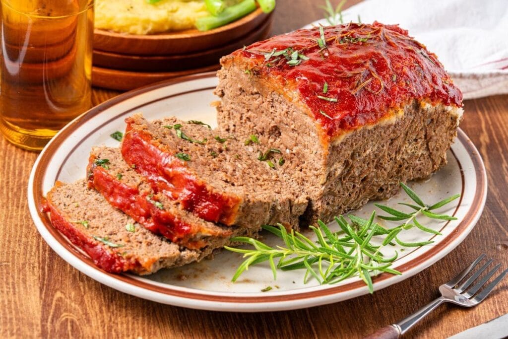 A close up shot of lipton meatloaf.