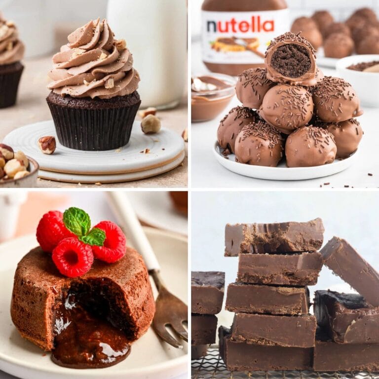Nutella desserts collage.