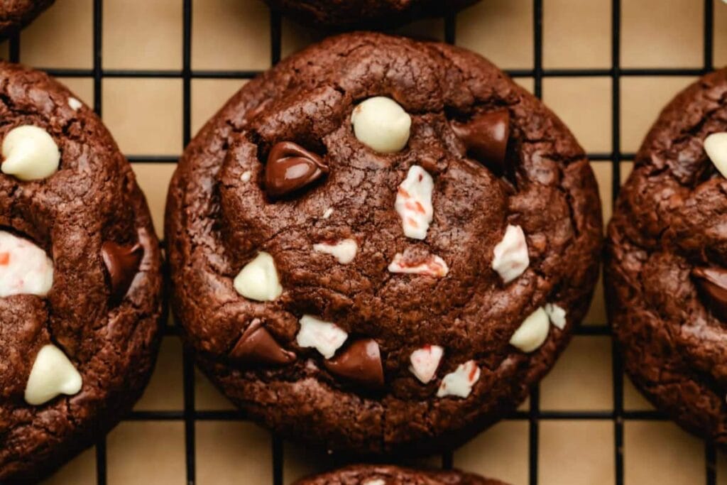 A close up shot of cookies.