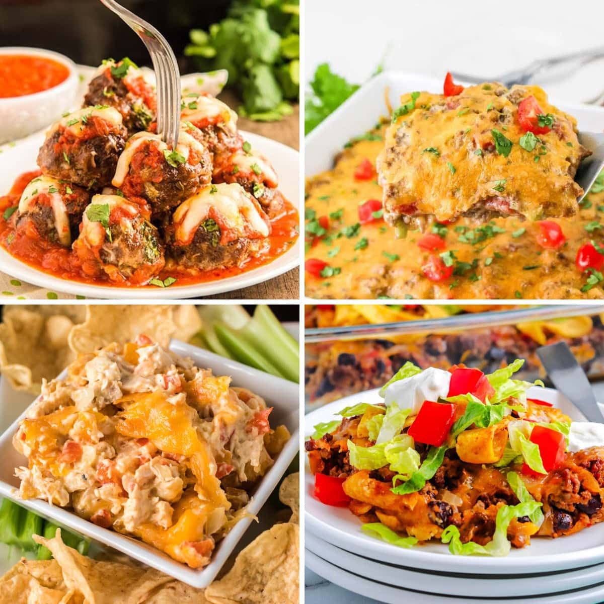 Collage of delicious casseroles.