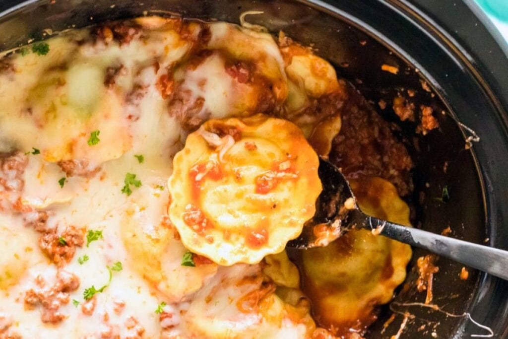 ravioli casserole in crockpot