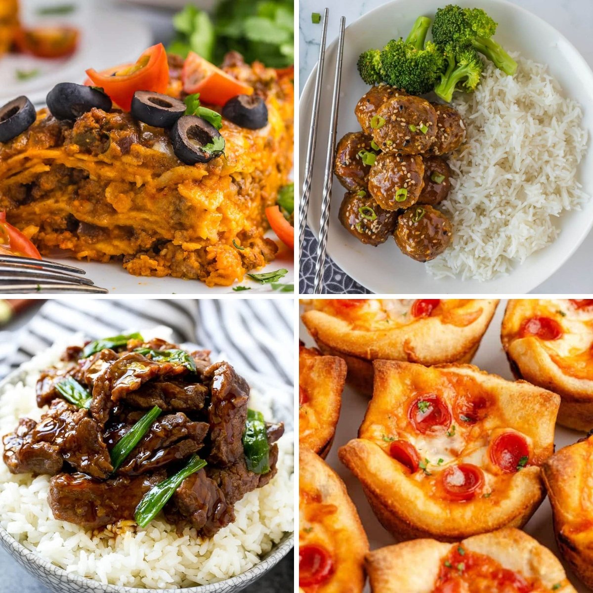 Collage of dinner ideas you gotta make.