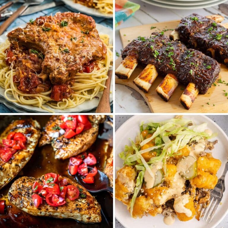 Collage of dinners my husband said are the best.