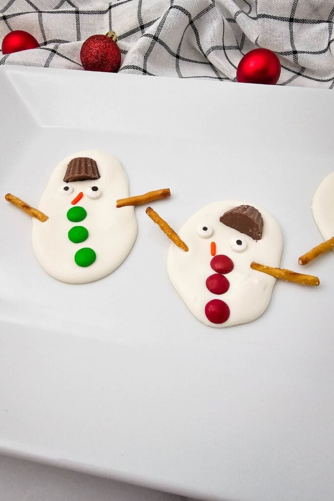 A close up shot of melted snowman bark.