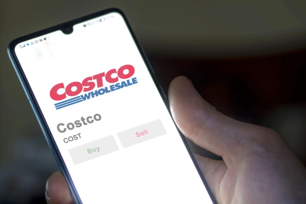 Costco mobile app home screen on a smartphone