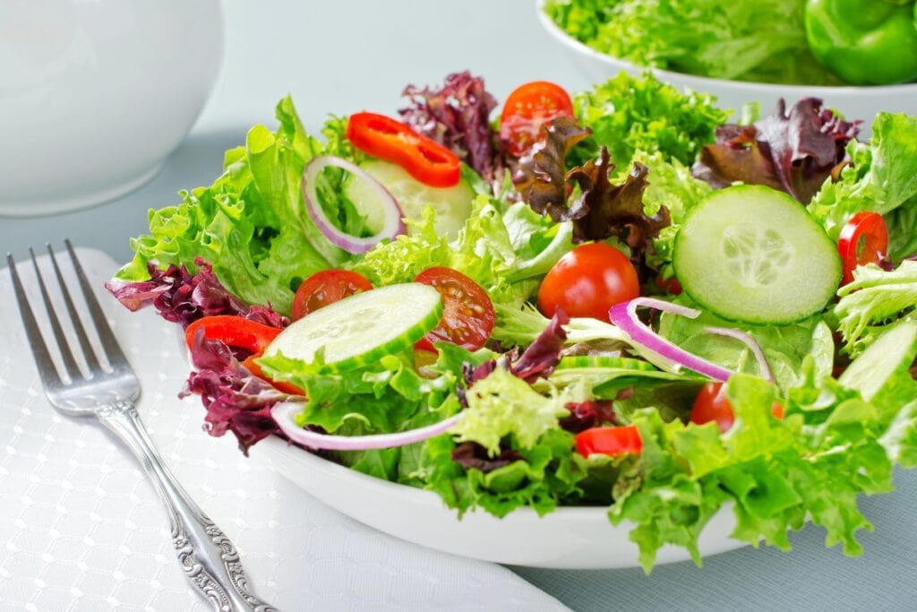 Vegetable salad on a plate.