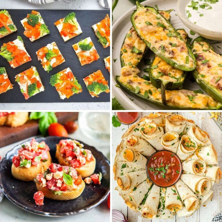 Appetizer recipes collage.
