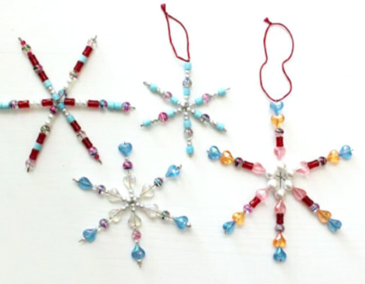 A close up shot of snowflake ornament.