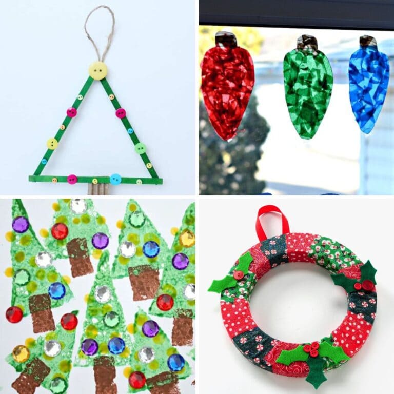 Christmas crafts collage.