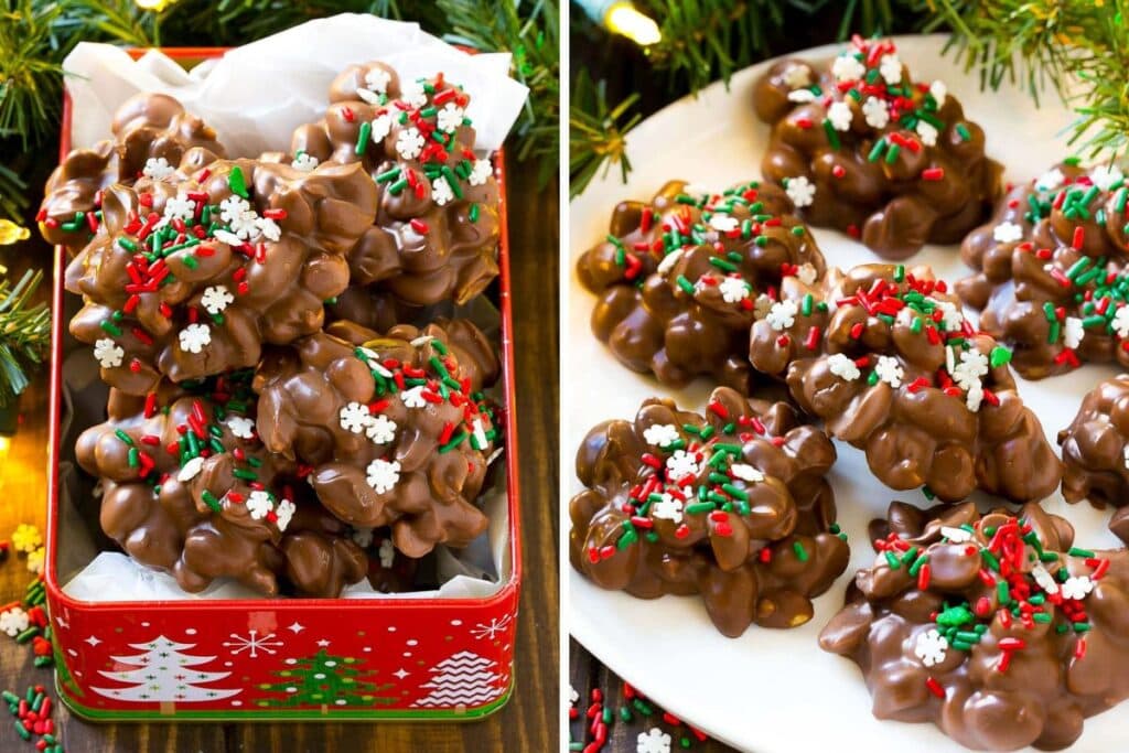 Crockpot candy collage.