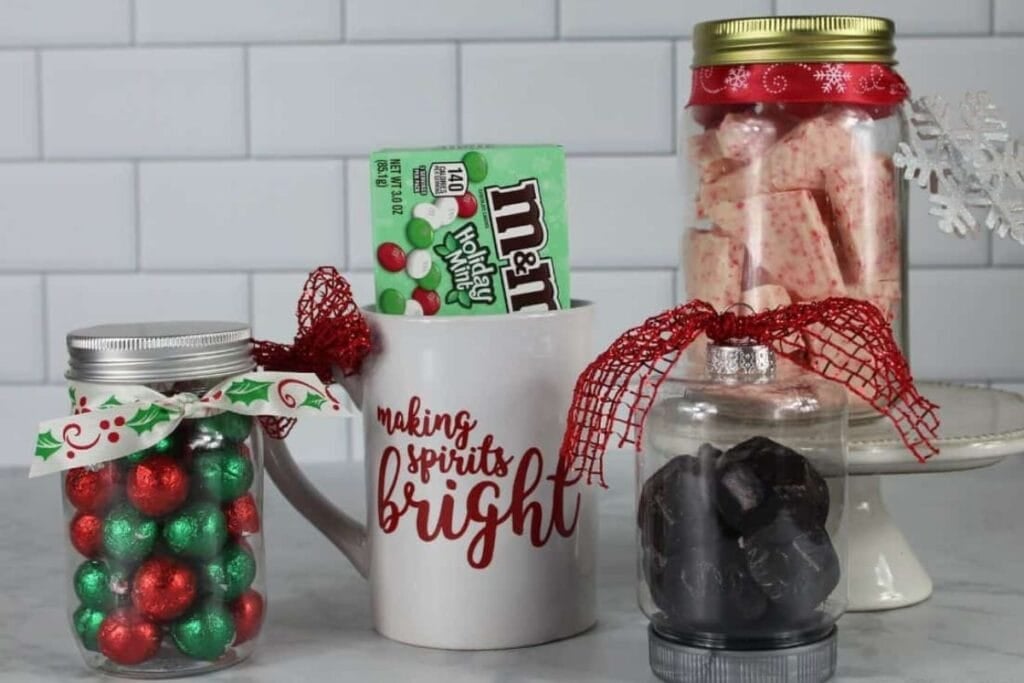 A close up shot of candy guft ideas.