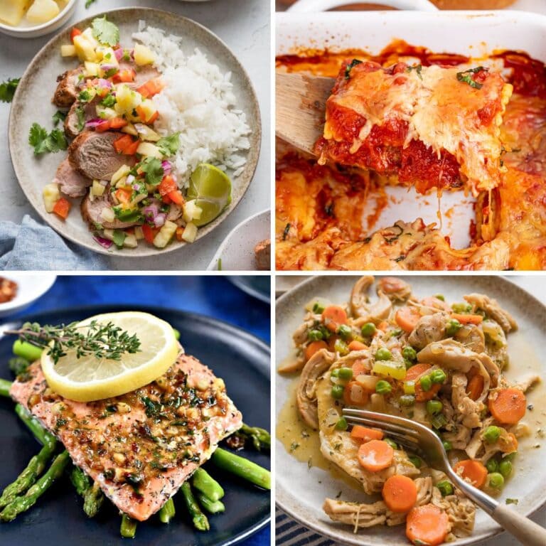 Easy dinners collage.