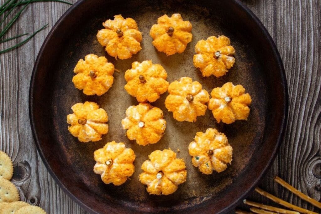 A close up shot of pumpkin balls.