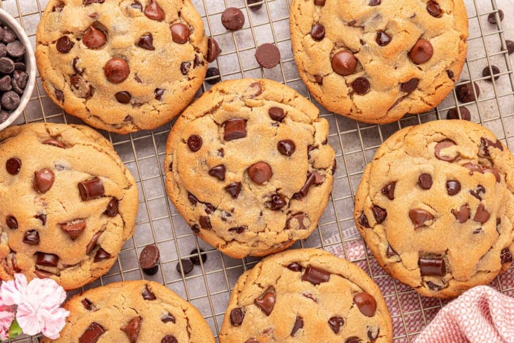 A close up shot of cookies.