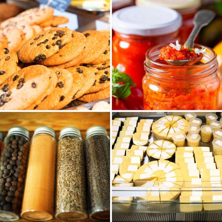 Collage of foods recommended as store brand purchases.