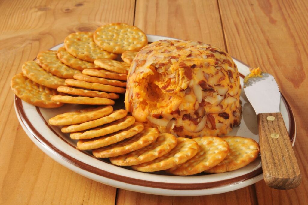 cheese ball on a plate