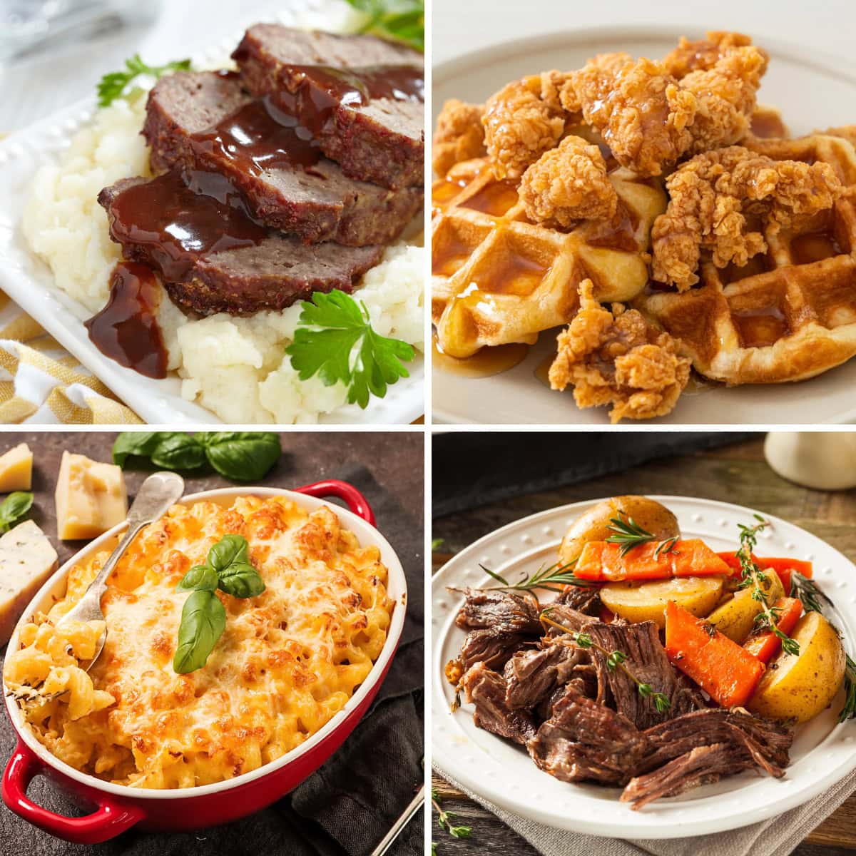 Collage of popular comfort foods ranked from worst to best.
