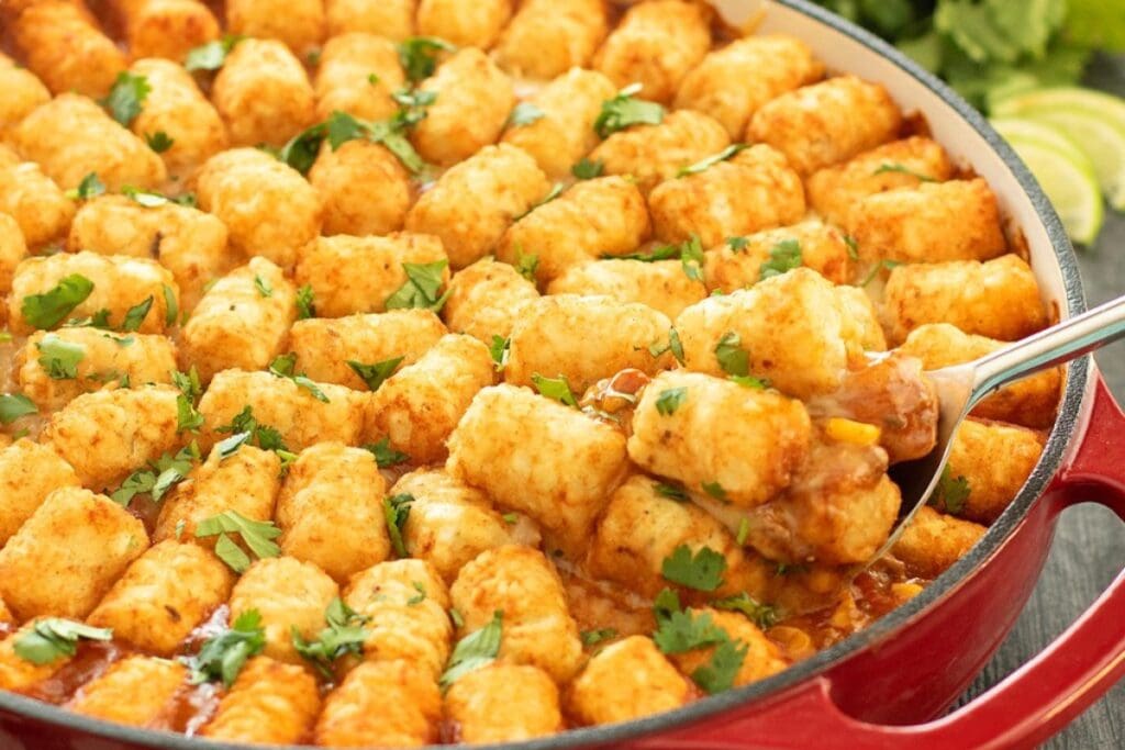 Cowboy casserole in a pot.